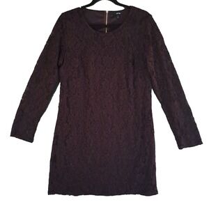 Apt. 9 Lace Dress Women's 12 Purple Long Sleeve Cocktail Party Formal‎ Elegant